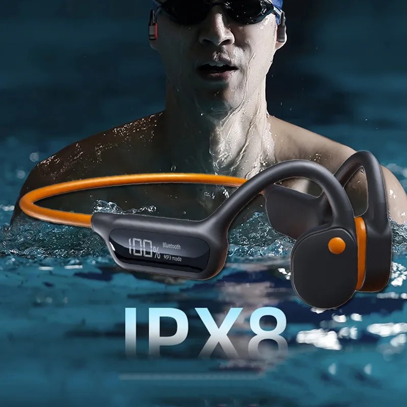 Nuovo auricolare a conduzione ossea lettore musicale MP3 da 32GB cuffie sportive con suono HD subacqueo per immersioni subacquee