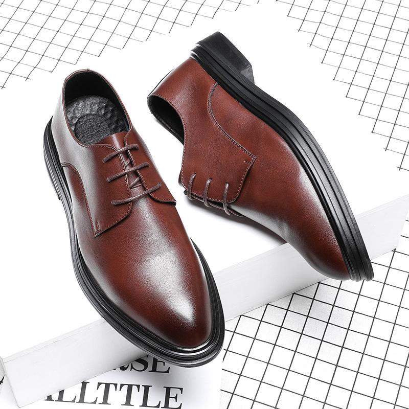 Genuine Leather Stylish Shoe Casual Dress Formal Loafers Men Black S219-3531 ((STOCK ITEM) 3 PRISTINE