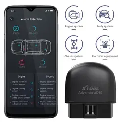 AD10 OBD2 Blue tooth ELM327 <strong>code</strong> reader automotive fault detection and diagnosis - Product Image 5
