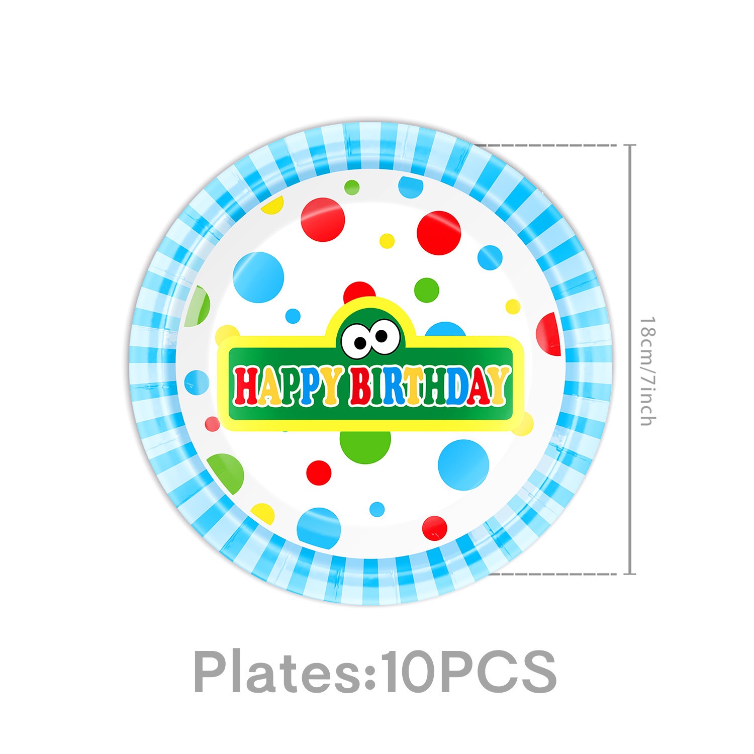 Assiettes en carton colorées 7 pouces 10 pièces