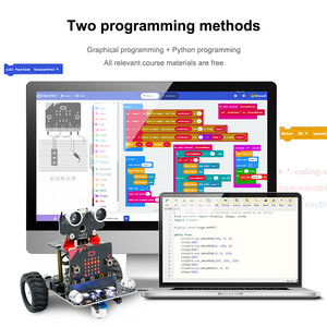 Yahboom Eigenmarke STEM-Programmierung Pädagogischer Mikrobit-Spielzeug roboter Basierend auf Bbc Micro: Bit V2 Kompatibel mit Micro bit V1