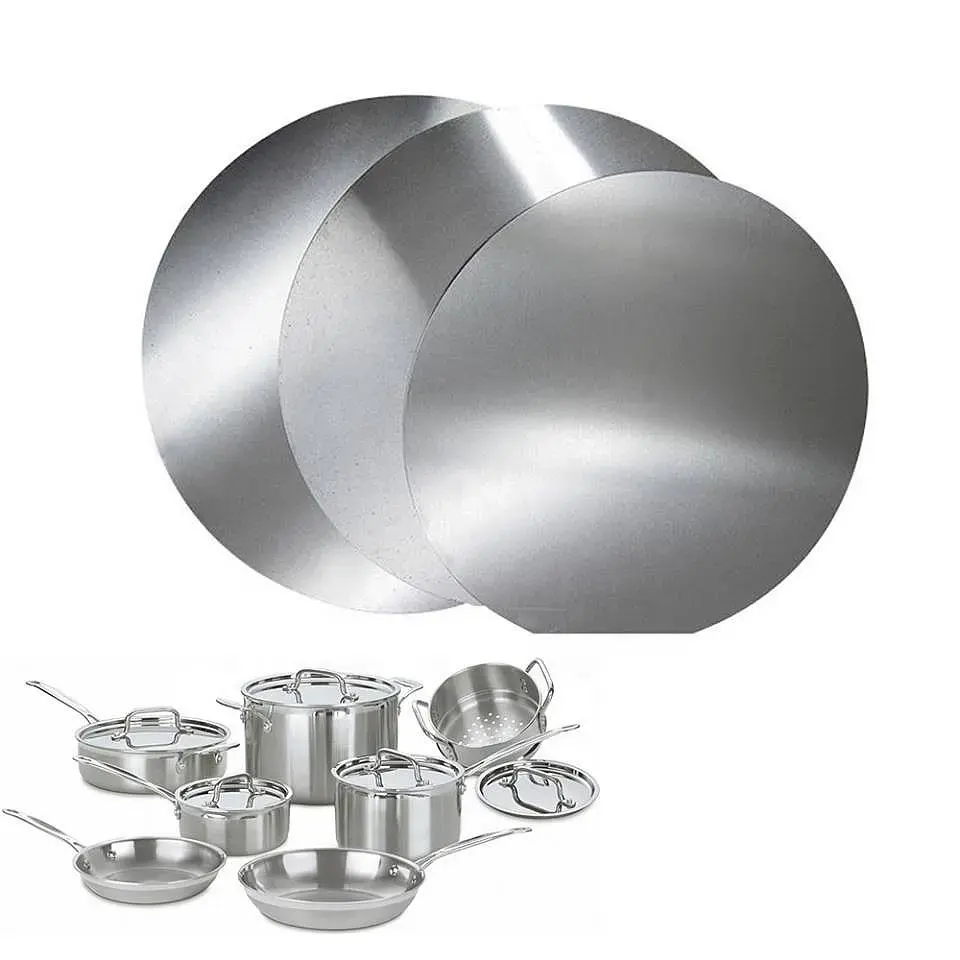 Foglio cerchio in alluminio 3003 a disco tondo 6061 6063 6103A T6 per cucina pentole pentola a pressione