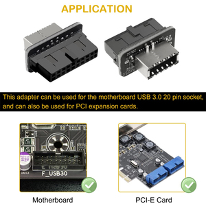 Chiave di presa del pannello anteriore 3.1 USB-A Type-E A USB 3.0 20 pin adattatore convertitore di intestazione scheda madre 20 pin 19pin connettore verticale - Product Image 6