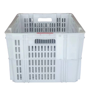 Caja de transporte de frutas y verduras de carne de grado alimenticio 100%, caja de rotación de pescado, caja de plástico apilada y anidada con precio de fábrica - Product Image 3