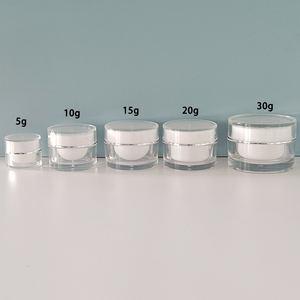 <strong>5g</strong> 10g 15g 20g 30g 50g Plastic Acrylic Jar Double Walled Cosmetics Face Cream Jars With Lid Eye Serum Box Trial Sample <strong>Bottle</strong> - Product Image 2