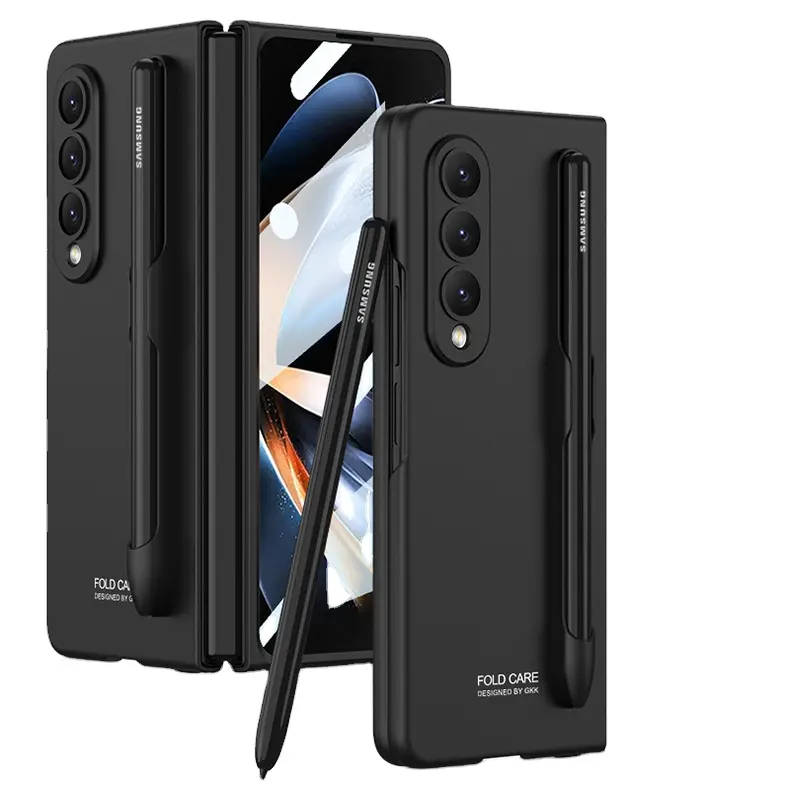 Cover per telefono con Slot per portapenne S custodia rigida opaca di alta qualità per PC di lusso antiurto per Samsung Galaxy Z Fold 4 5G custodia per cellulare