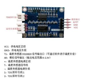 Módulo de sensor TDS, señal analógica, detección de calidad de agua sólida disuelta para 51/stm32 - Product Image 2