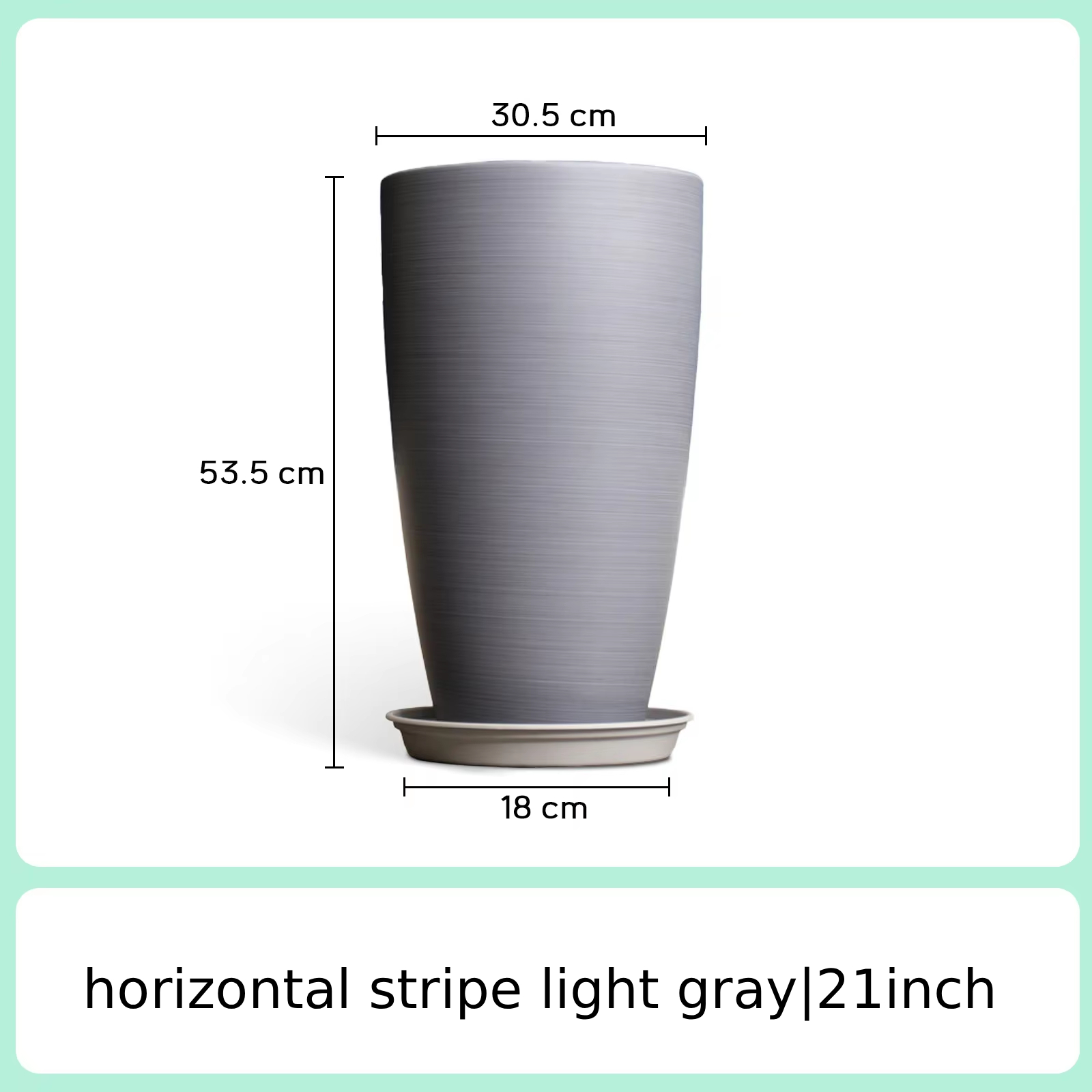 Rayure horizontale 21 pouces gris clair
