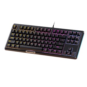 ESGAMINGホットスワップUSBタイプCメカニカルゴースト防止キーボード87キー有線RGBバックライト防水ゲームキーボードメーカー - Product Image 6