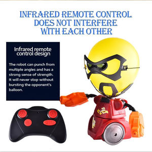 2 jugadores juguete eléctrico interactivo RC boxeo lucha Robot Control remoto batalla globo-hombre Robot con luz y sonido divertido para chico