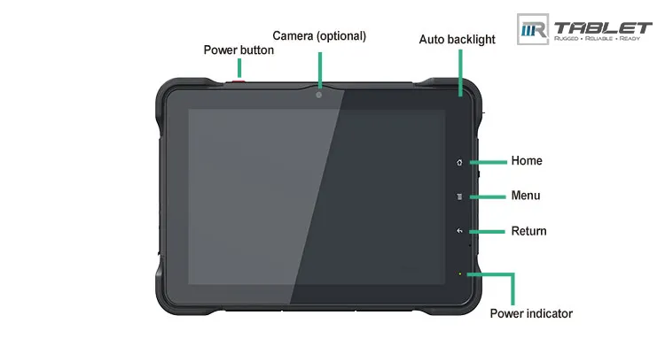 1000nit – tablette robuste 10 pouces IP67 tablette PC tablette de véhicule affichage de l'industrie lourde intégré 4G GPS suivi WIFI J1939 nfc