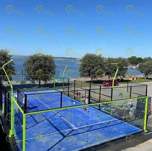 Exito Châu Âu tiêu chuẩn toàn cảnh padel Tòa Án với nhân tạo Mondo cỏ 12 mét với Tempered Glass 12 mét cài đặt đội cung cấp - Product Image 1