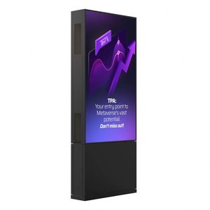 3000nitsポータブルDOOH Standee投資会社ダブルフェイスタッチスクリーントーテム-24/7サービス両面屋外3000nits IP66