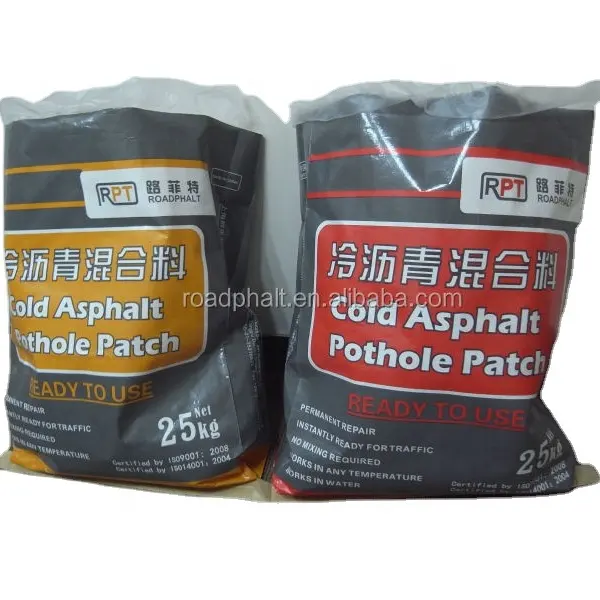 Cold mix asphalt is finished asphalt packed in 25kg bag