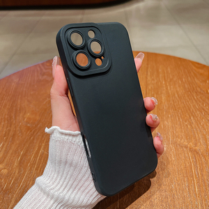 Apple serisi telefonlar için yeni toptan mat anti-düşen TPU koruyucu kabuk düz kenar sararma olmayan sıvı sert TPU Ins - Product Image 6
