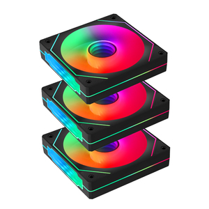 QiuzAim Set of Three ARGB 120mm PC Case Fan with Silent Illumination Controller Powerful Cooling Ever-Reflecting Mirror Effect - Product Image 6