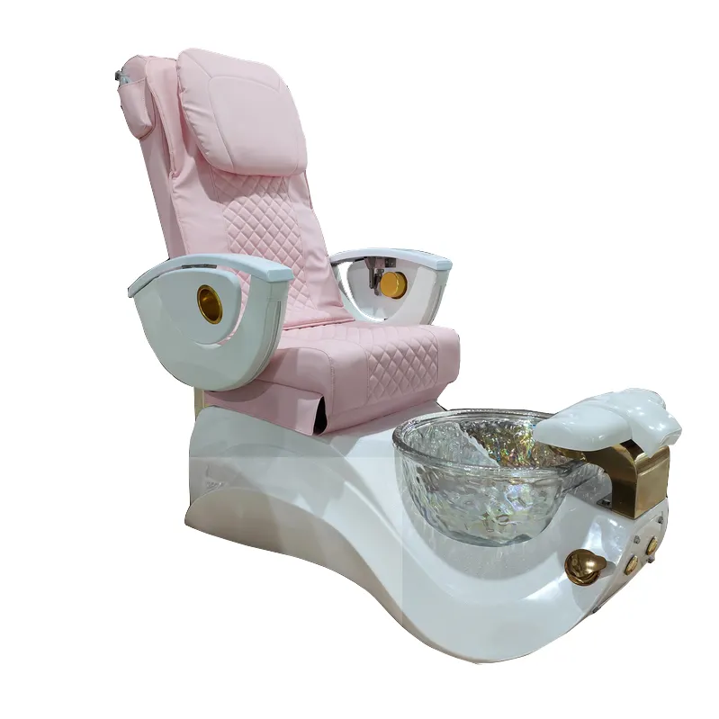La couleur rose avancée préside le sofa de station thermale de pied de station thermale de massage pour la chaise de massage de salon de beauté