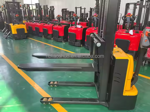 Palet istifleyici 2 Ton 2 metre elektrik kendinden yükleme elektrikli el istifleyici tam elektrikli 2000kg kendini yükleme Forklift - Product Image 6