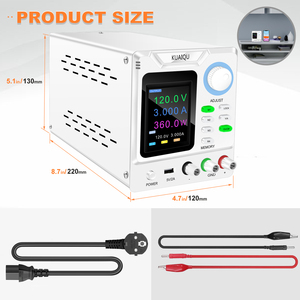 プログラム可能な120V3A電源を備えたDC電源可変メモリリコールを備えた調整可能な調整済みスイッチング電源 - Product Image 5