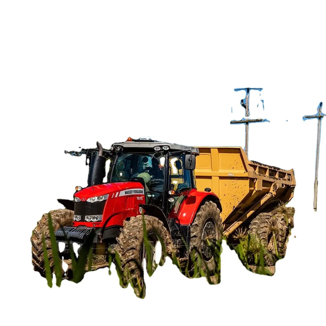 Tractor agrícola de 4 ruedas 4wd 70hp con cargador frontal y retroexcavadora con motor de 4 cilindros