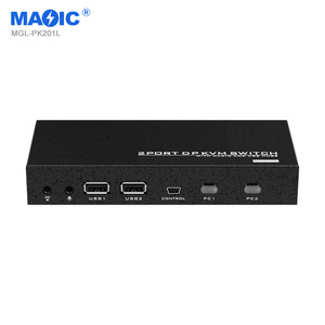 4k 60hz 2 in <strong>1</strong> Out DP <strong>KVM</strong> Switcher 2 Port Displayport <strong>KVM</strong> <strong>Switch</strong> with 3.5mm Audio and Microphone - Product Image 3