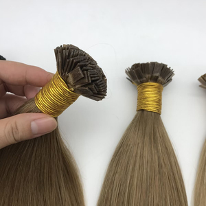 1B# <strong>2</strong># 4# European Salon Quality Virgin Cuticle Aligned <strong>Human</strong> Hair 14'' 16'' 18''natural Shiny Straight Flat Tip Hair Extensions - Product Image 4