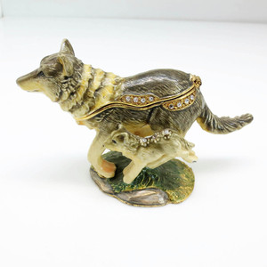 Ювелирная коробка металлическая эмаль креативное кольцо ожерелье серьги коробка для хранения винтажный узел свадебный подарок - Product Image 1