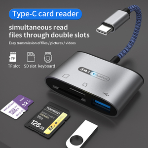 USB3.0 c型读卡器OTG适配器微型USB标清/tf卡读卡器，适用于Macbook智能手机数据传输电缆u盘读卡器 - Product Image 2