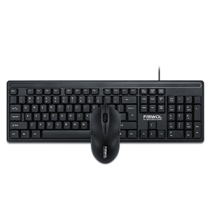 FRIWOL KT201 Combo de ratón y teclado de escritorio de 104 teclas con cable Oficina de negocios Uso en el hogar USB inalámbrico para computadoras Stock