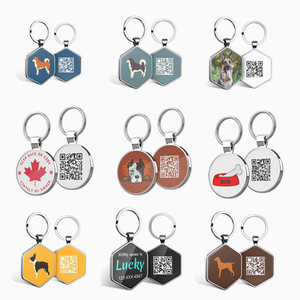 Bán buôn tùy chỉnh Pet thẻ thép không gỉ QR mã thủ công kim loại hình dạng khác nhau in ấn tùy chỉnh Pet <span class=keywords><strong>Dog</strong></span> Tag cho bán - Product Image 1