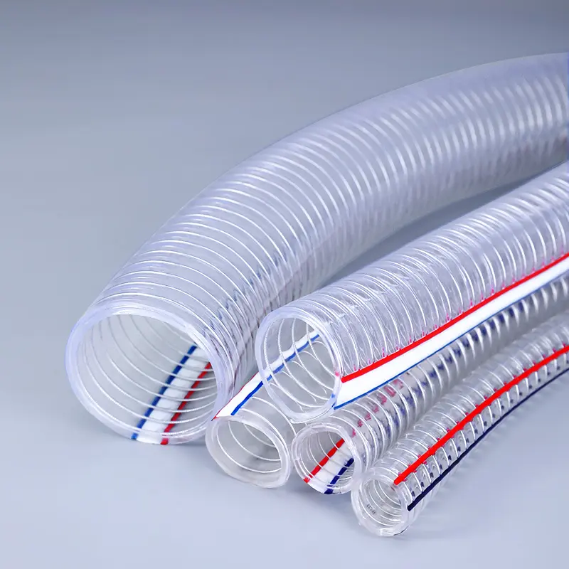 蛇口継手用PVCホワイト透明プラスチック鋼線ホース防霜クラッキング伸縮式水道管