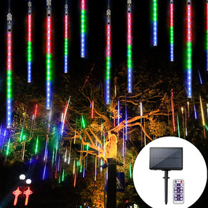 30CM 50CM 80CM Meteor Shower Rain <strong>LED</strong> Fairy String Light 8 Drop Raindrop Snow Falling Light Waterproof Cascading Tree Light - Product Image 6