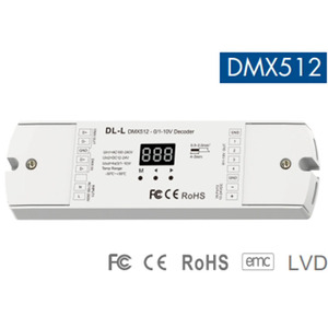 Decodificador DMX512 de 4 canales, convertidor de señal DMX a 0-10V, función RDM, controlador DMX512 a 0/1-10V para tira de luz RGB/RGBW - Product Image 4