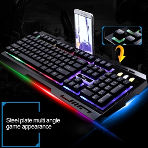 En çok satan G700 kablolu oyun klavyesi RGB arkadan aydınlatmalı 104 tuşları klavye ile telefon tutucu ile uyumlu Win XP/7/8/10/ - Product Image 5