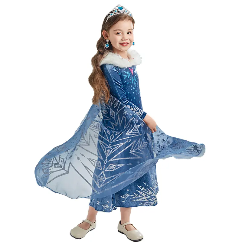 Personalização do produto Hot Sale Halloween Snowflake Princess Costume TV Movie Dress 3-9Y