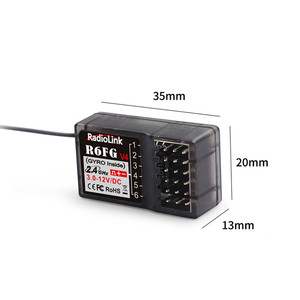 Radyolink R6FG V4 2.4GHz ISM band 6 kanal gyro alıcı 400 metre kontrol mesafesi için RC6GS RC4GS T8S/t8FB verici - Product Image 3