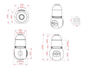 灯泡安全摄像头2.4 Ghz & 5G Wifi户外智能无线云台广角旋转 - Product Image 6