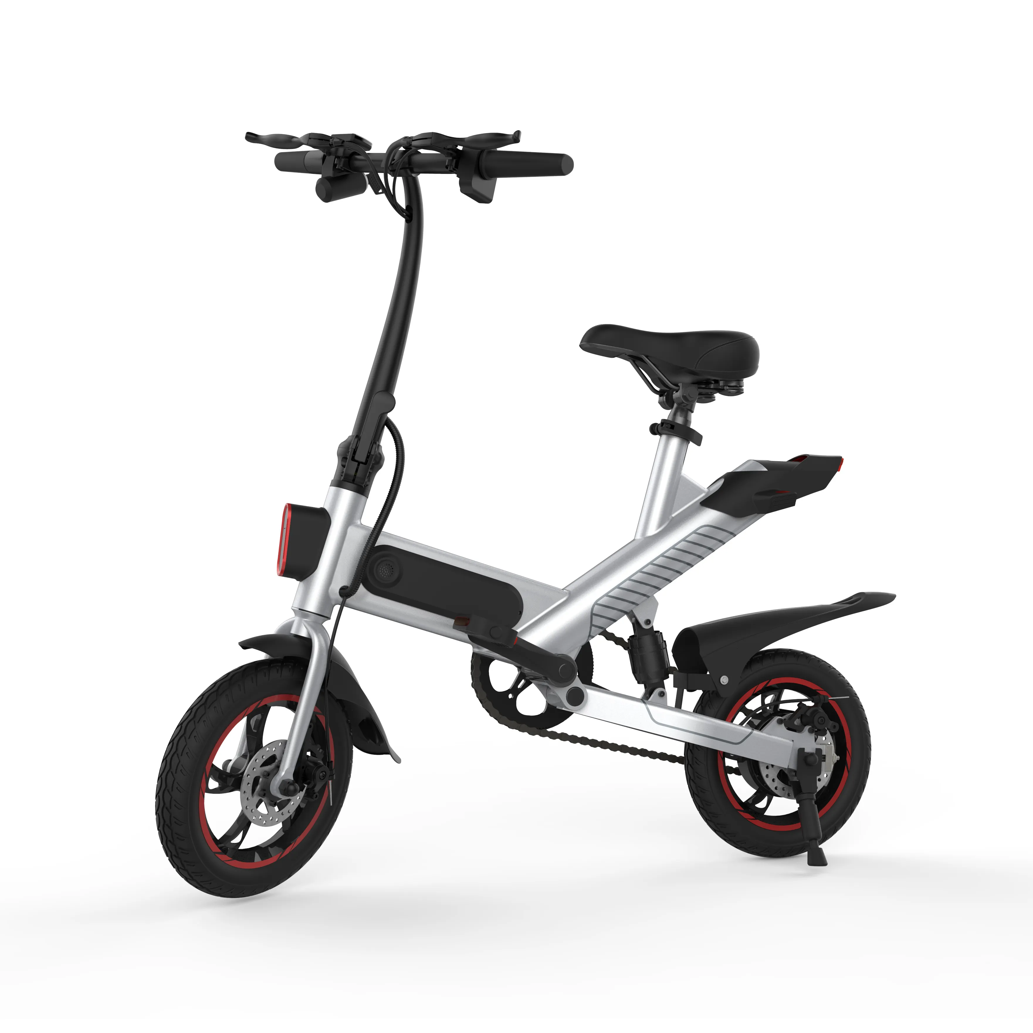 Taşınabilir ucuz elektrikli bisiklet katlanır e bisiklet 36v 350w ebike 14 inç elektrikli bisiklet