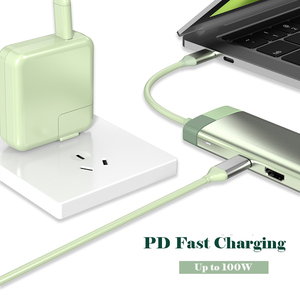 Versandfertig 1 Typ c Usb 3.0 Port-Ladegerät Multiport HDTV PD Ethernet Netzwerkadapter 6 in 1 Usb C Hub Konverter für C-Geräte