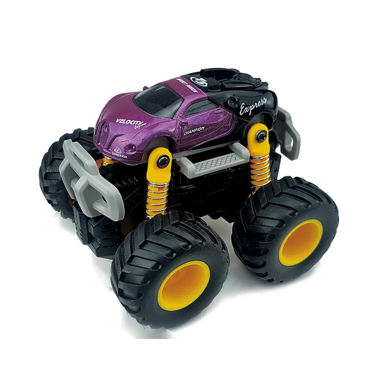 Monster truck-coche de carreras con ruedas gigantes para niños de 3 años y más de ocho modelos, coche fundido a presión