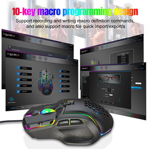 Mouse S700 10 tasti cablati Mouse da gioco Macro programmazione ergonomica Mouse da ufficio con 12800 DPI RGB effetto luce Mouse da gioco per PC - Product Image 5