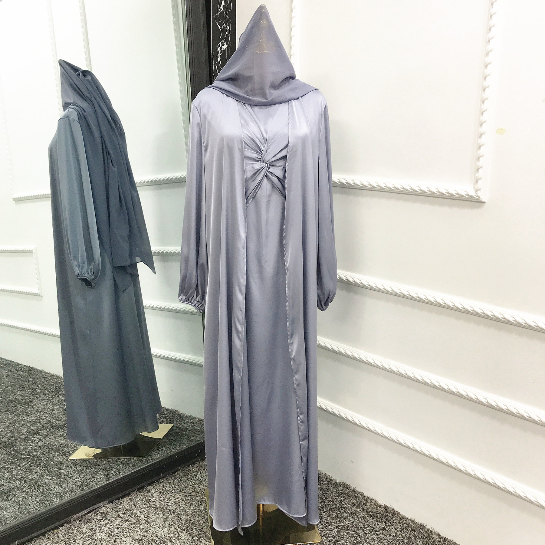 Gray with hijab