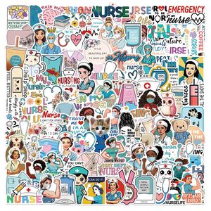100個国際ナースデーギフト漫画医療看護ステッカー