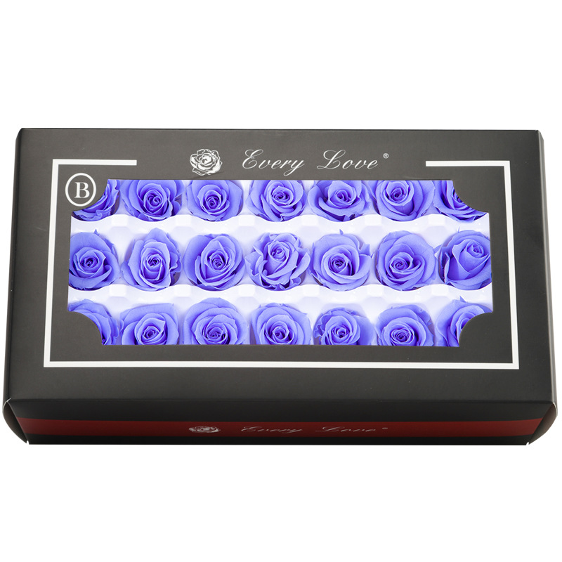 21 adet 2-3cm yüksek kalite korunmuş gül çiçek başları kurutulmuş gül hediye kutusu - Product Image 6