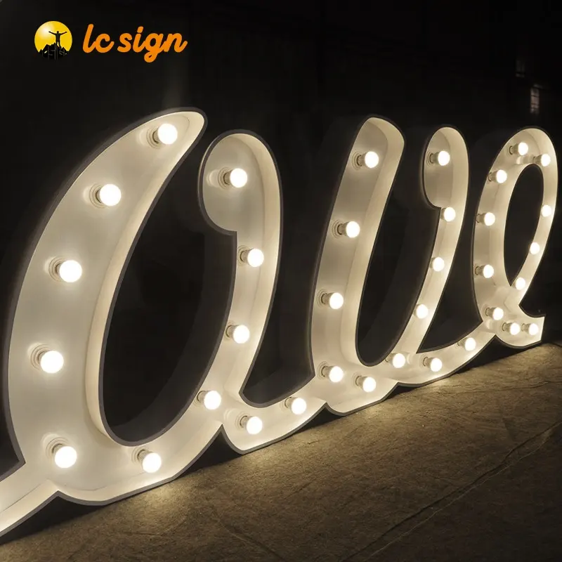 Letrero Fabricante 3ft 4ft 5ft Bombilla Letras Amor continuo Boda Fiesta 4ft Marquee Letras números