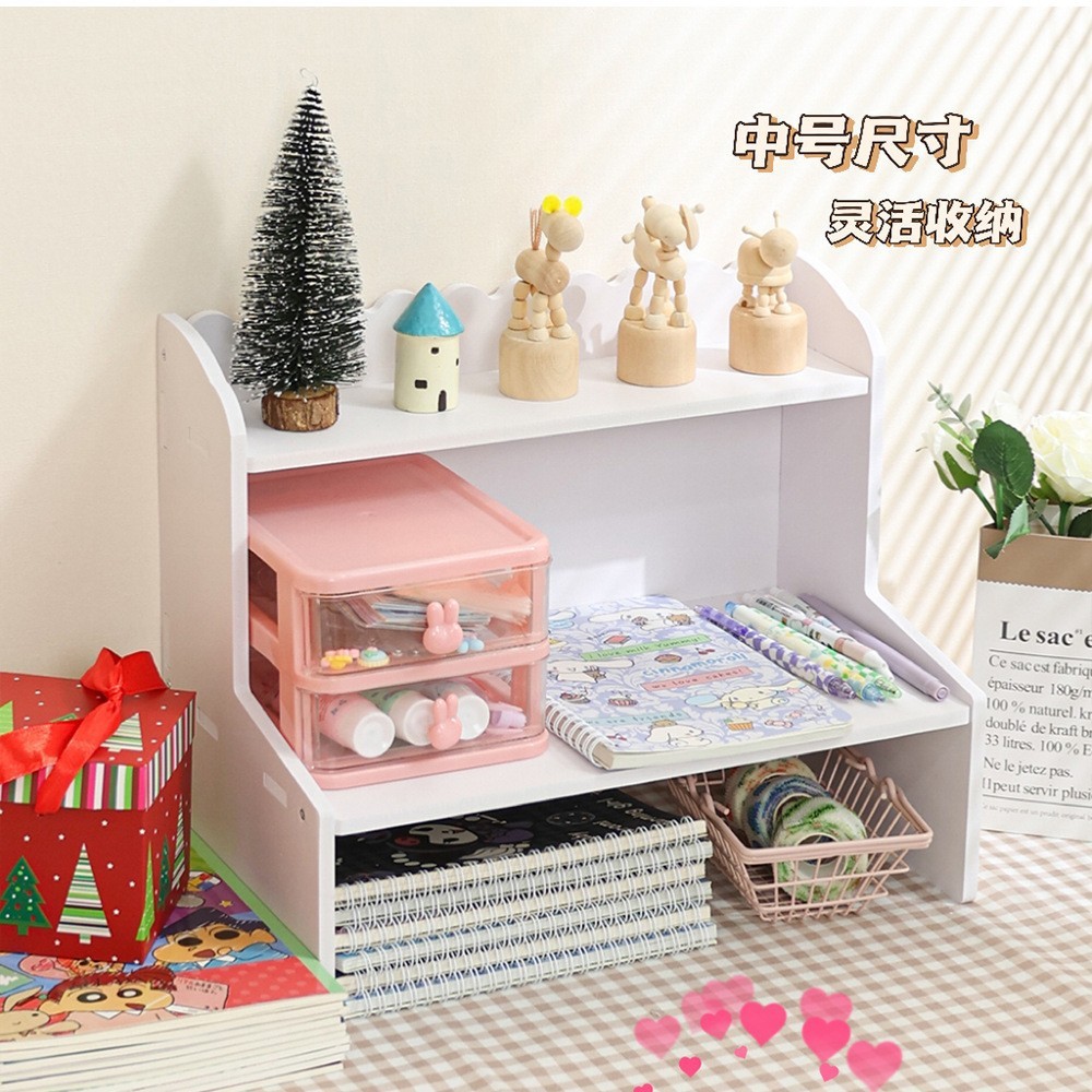 Lace-trimmed medium-sized storage rack