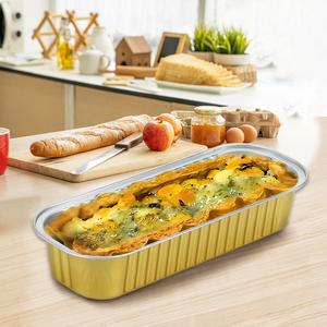 Thân Thiện Với Môi Mini Loaf Nhôm Lá Khay Hình Chữ Nhật Hình PP Nhựa Thực Phẩm <span class=keywords><strong>Container</strong></span> Với Rõ Ràng Dome Nắp Cho Sầu sầu riêng Bánh Cup - Product Image 6