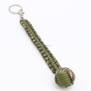 צבעים שונים קוף אגרוף paracord keychain הישרדות paracord מחזיק מפתחות קוף אגרוף - Product Image 3