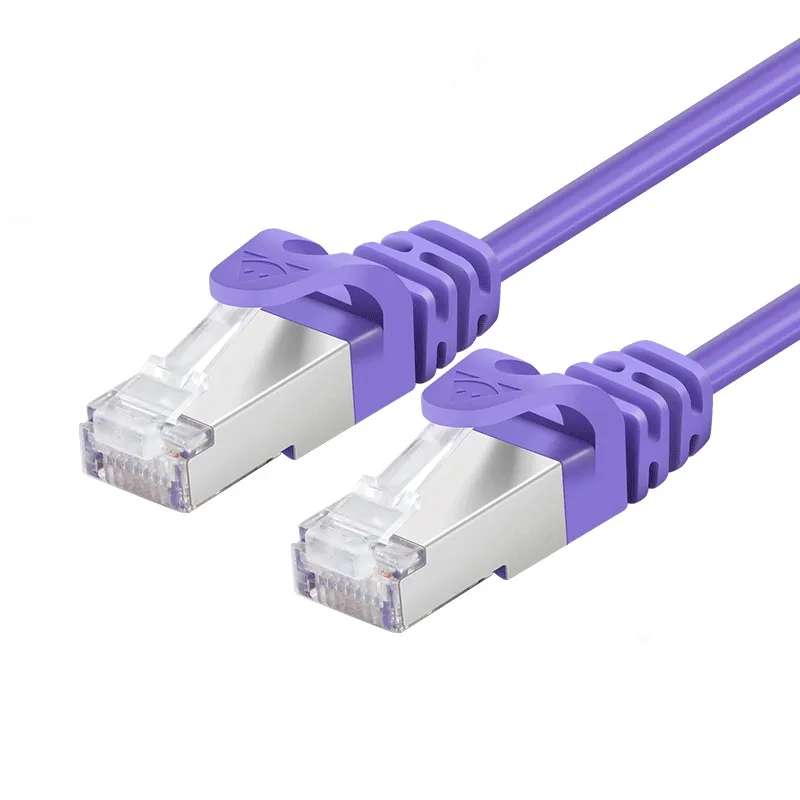 ทองแดงไร้ออกซิเจนความเร็วสูง 10 กิกะบิต 8 คอร์ป้องกัน RJ45 เชื่อมต่อสายเคเบิลอีเธอร์เน็ตเราเตอร์สายเคเบิลเครือข่าย Cat7 สายเคเบิลเครือข่าย