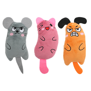 Catnip ile fabrika toptan özel Logo interaktif kedi çiğnemek peluş fare oyuncak - Product Image 1